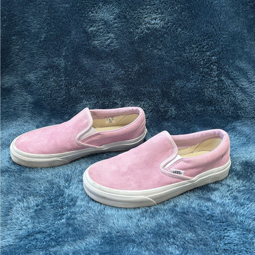 Vans Classic Pink Suede Slip-On Shoes